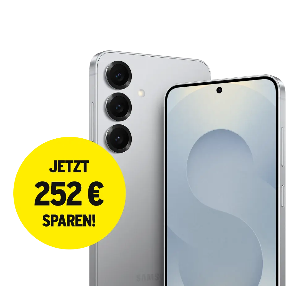 z. B. mit dem Samsung Galaxy S 25, jetzt 252 € sparen