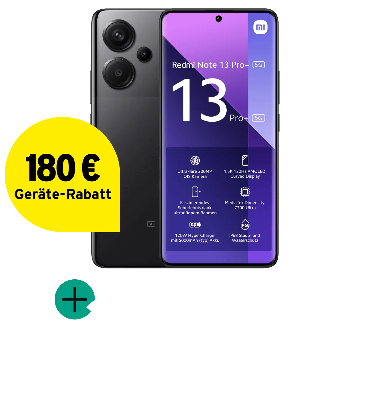 Smartphone mit 180 € Geräte-Rabatt und Allnet Flat M mit 35 GB