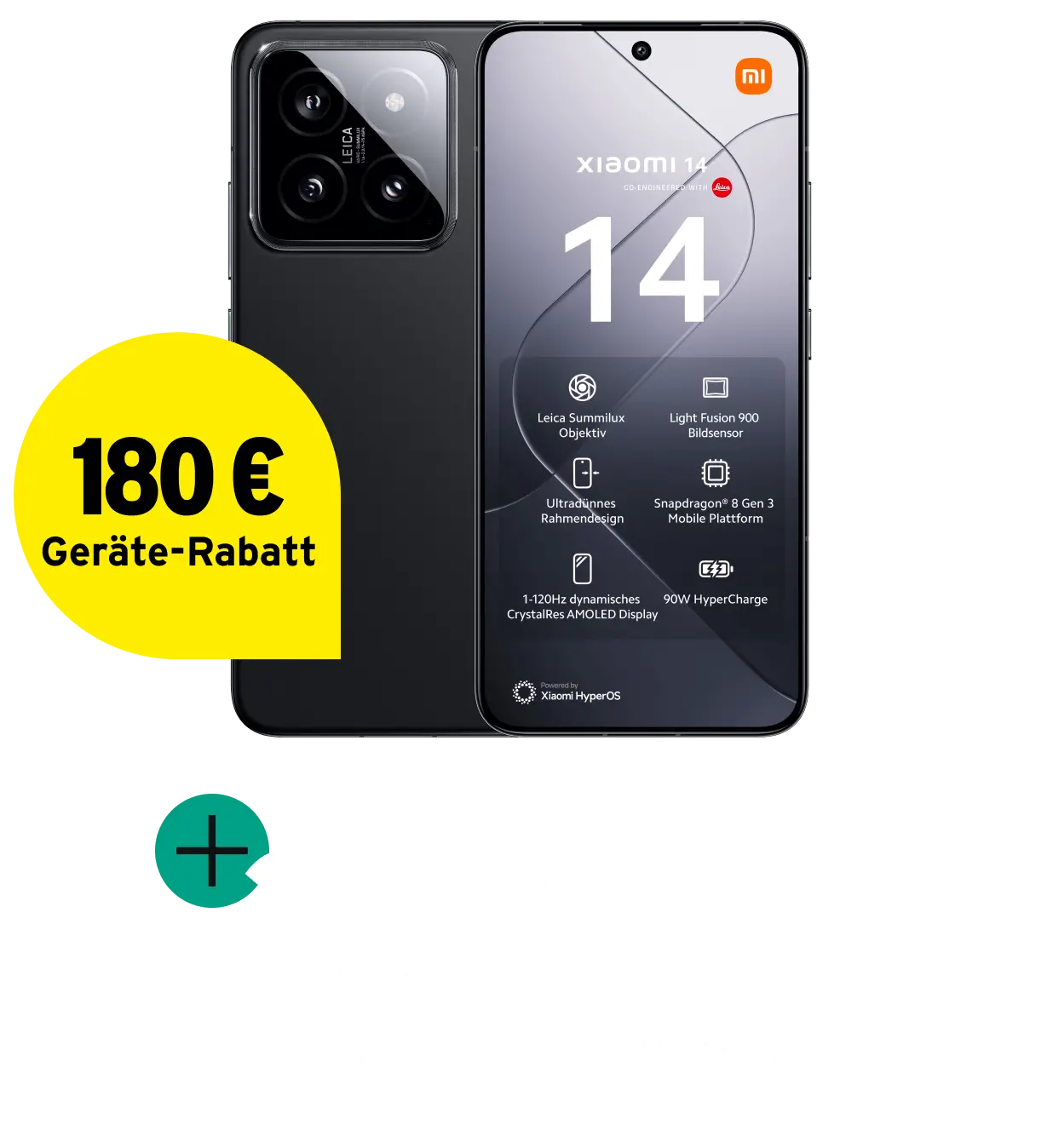 Smartphone mit 180 € Geräte-Rabatt und Allnet Flat M mit 35 GB